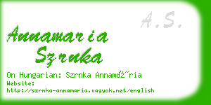 annamaria szrnka business card